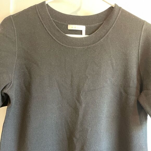 See By Chloe Black Frill Edge Short Sleeves Knit Mini Dress.Size M - Picture 8 of 15